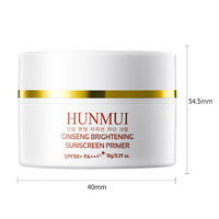 Base de Teint Éclaircissante au Ginseng SPF 50 PA 3.1 Anti-Âge Légère Crème Visage au Collagène et Niacinamide Marque Privée