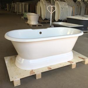 Baignoires doubles autoportantes en fonte de porcelaine <span class=keywords><strong>à</strong></span> <span class=keywords><strong>l</strong></span>'<span class=keywords><strong>ancienne</strong></span> Style traditionnel avec socle pour hôtels pour le trempage et le bain <span class=keywords><strong>à</strong></span> remous - Product Image 6
