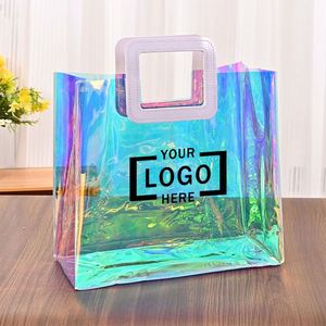Bolsos de Mano de PVC Transparente Holográfico, Modernos, de Lujo, Impermeables, Personalizados al por Mayor, con Logotipo, para Mujer, Bolsos Cosméticos, Bolsos de Playa con Diseño - Product Image 1
