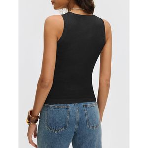 FOXA Womens V Neck Sleeveless Knit Tank Top <b>Wool</b> Blend Soft Slim Fit Business Casual Workwear Summer Outfit - Product Image 5