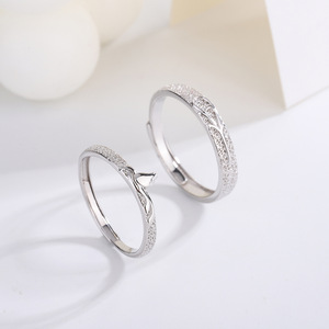 Bagues <span class=keywords><strong>de</strong></span> Fiançailles et <span class=keywords><strong>de</strong></span> Mariage Tendance en Argent Sterling 925 à Prix <span class=keywords><strong>de</strong></span> Gros pour Cadeau d'Anniversaire, Fête, Sertissage Micro-Pavé Zircon Unisexe - Product Image 3