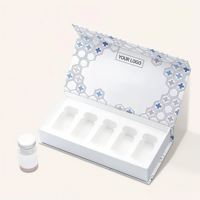 Caja de Regalo Magnética de Papel Kraft con Logotipo Personalizado para Botellas de Medicamentos de Péptidos, Caja de Empaque para Botellas de Medicamentos de Péptidos de 10 ml/3 ml