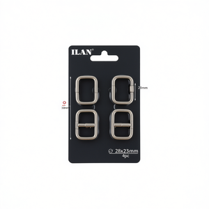 Fibbia in metallo ILAN 28x23mm 4 pezzi per borse e cinture - Product Image 2