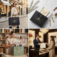 Sac en papier de luxe pour vêtements, bijoux, cosmétiques avec poignée en ruban, sac d'emballage personnalisé pour boutique, HONPAK