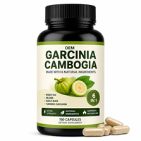 6+1 Capsules de Garcinia Cambogia – Formule Naturelle à Base de Plantes pour Adultes, Sans Gluten, Favorise la Digestion et le Métabolisme Corporel – 150 Comprimés pour la Perte de Poids Quotidienne