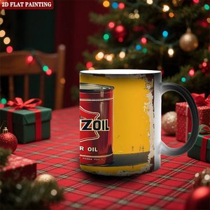 Mug Magique Révélateur de Chaleur Noël Surprise Noir Givré 11oz en Céramique - Product Image 2