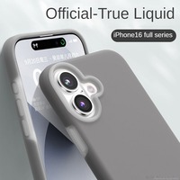 Coque de téléphone couleur bonbon souple en Silicone liquide épaissi pour iPhone 16 Plus 13 15 Pro Max Anti chute antichoc caméra protéger la couverture