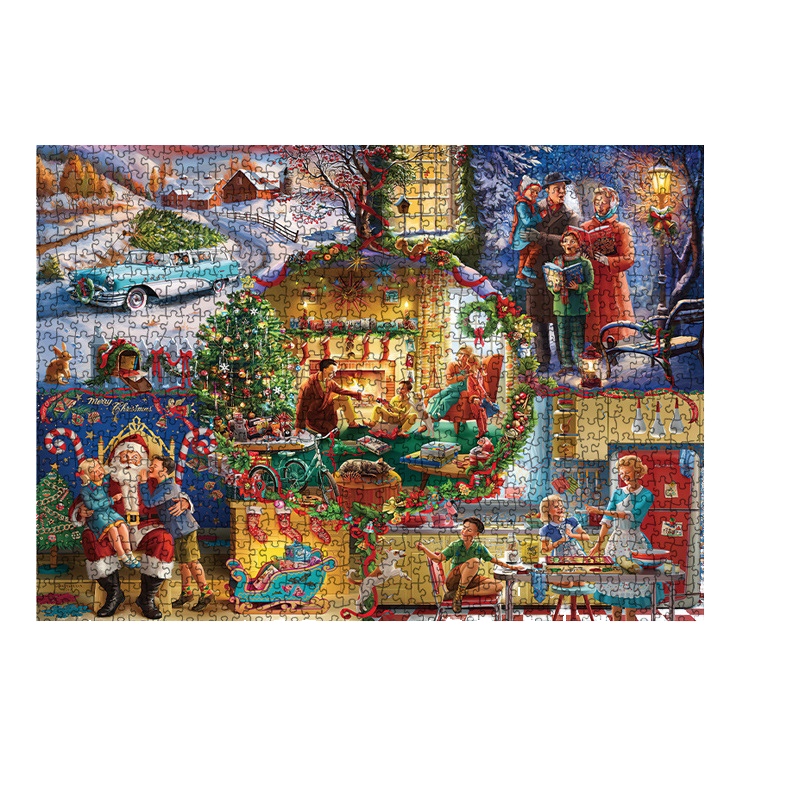 Recyclable 1000pcs Christmas Jigsaw Puzzles Paper