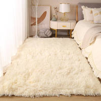 Tapis décoratifs violets moelleux pour chambre à coucher, tapis en peluche doux pour salon et chambre