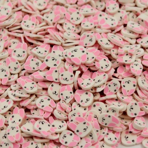 1 kg/sac – Tranches de pâte polymère en forme de lapin <span class=keywords><strong>rose</strong></span> personnalisables, directement de l'usine, pour la décoration d'ongles DIY - Product Image 6