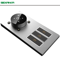 Contrôleur de température intelligent pour la maison connectée SEXANKA OEM ODM KNX EIB RS485, interrupteur mural en aluminium avec bouton poussoir