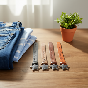 Cintura Zt Star Buckle in PU con fibbia in lega da 4 cm, cintura casual alla moda per donna e uomo - Product Image 3