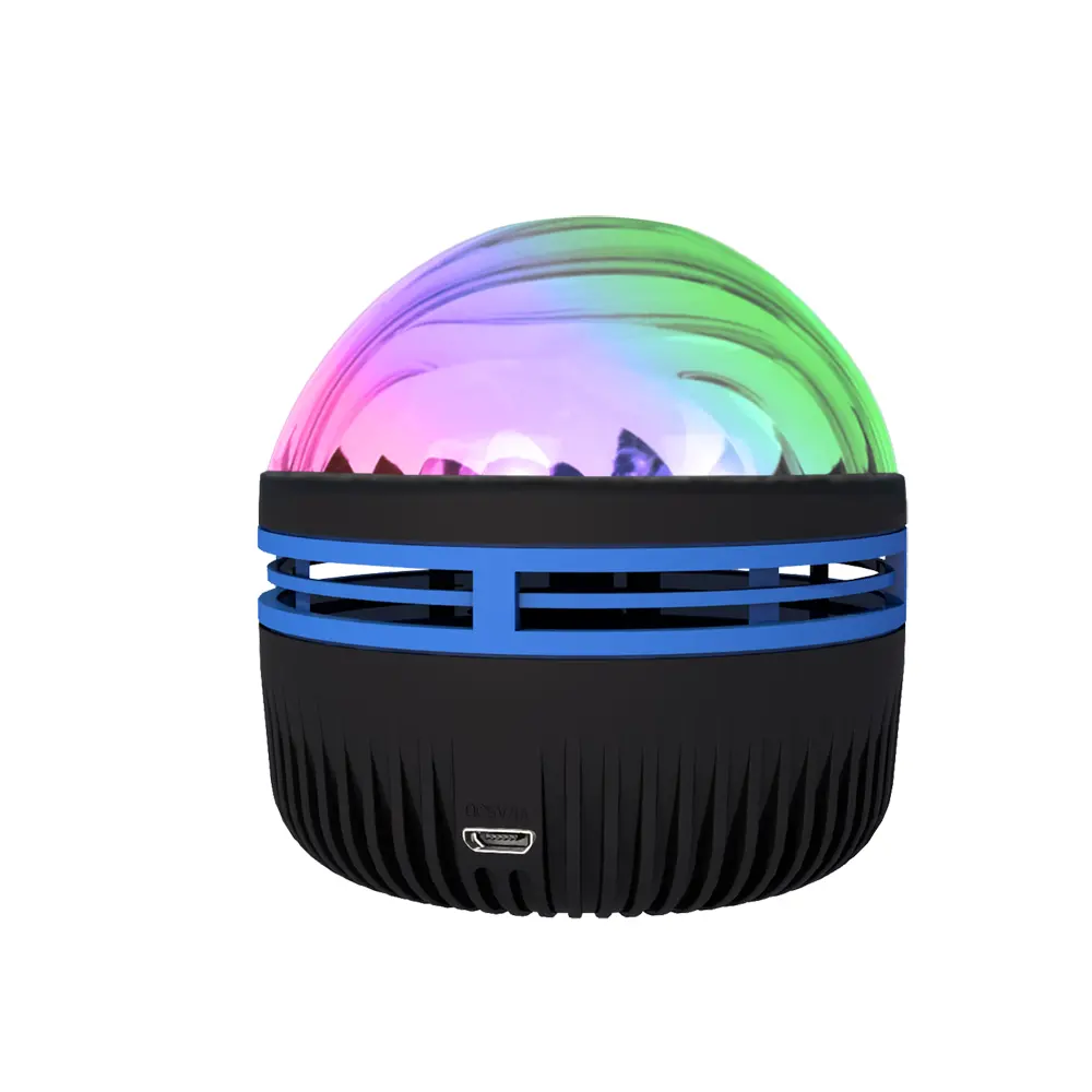 Nouvelle carte TF sans fil haut-parleurs Bluetooth ciel étoilé, motif d'eau, lune projection lumière couleur musique chambre petite lumière oculaire