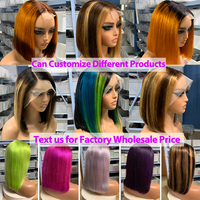 Perruque Carrée Droite Double Drawn Cheveux Vierge à Cuticules Alignées avec Fermeture Kim 2*6, 100% Cheveux Humains, Perruque Lace Front pour Femmes Noires