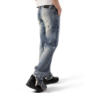 <span class=keywords><strong>Jeans</strong></span> da <span class=keywords><strong>Uomo</strong></span> Vintage a <span class=keywords><strong>Vita</strong></span> <span class=keywords><strong>Bassa</strong></span>, <span class=keywords><strong>Slim</strong></span> Fit, Lavaggio Sbiadito, Alta Qualità in Cotone, Stile Distressed - Product Image 2