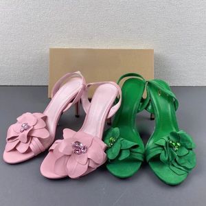 Flower Decorated Style Women Summer <b>Sandals</b> 2024 Ladies Heels for Women - Product Image 4