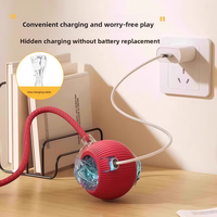 Jouet interactif automatique moderne rechargeable pour chat, balle intelligente avec queue en corde, le meilleur anti-ennui pour chats d'intérieur
