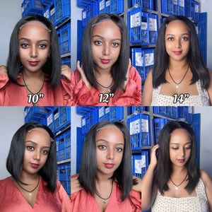 Wholesale Glueless Brazilian Virgin Raw <b>Human</b> Hair Straight 5x5 HD Bob Lace Closure <b>Wig</b> - Product Image 3