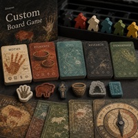 Jeu de société d'archéologie personnalisé : Route de l'art préhistorique européen – Jeu de stratégie avec boîte à couvercle amovible brillant – Jeu éducatif muséal