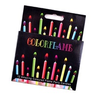 Vente en gros de bougies magiques pour décoration de gâteau d'anniversaire Fournitures de fête pour enfants Feux d'artifice à flamme de couleur amusante Bougies d'anniversaire