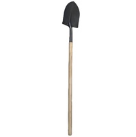 Bêche en acier robuste avec manche en bois, pelle de jardin durable pour le creusement, l'agriculture et le déneigement