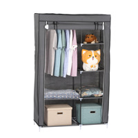 Lemari Pakaian Kain Lipat Modern Portabel untuk Kamar Tidur