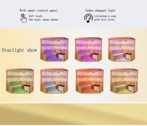 サウナルーム5〜6人用高級コーナーデザイン屋内木製伝統的なフィンランド - Product Image 6