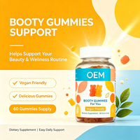 Gummies pour les fesses, adaptés aux végétaliens, 60 unités, complément alimentaire