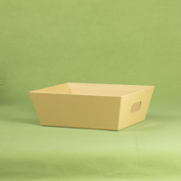 Boîtes cadeaux de Noël recyclées, boîte trapézoïdale rigide, emballage pour bonbons, chocolats, fruits, paniers-cadeaux, petit-déjeuner avec pelliculage brillant
