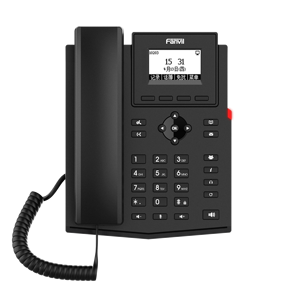 هاتف فانفيل X301/X301P SIP للمبتدئين، هاتف VoIP شبكي بشاشة <span class=keywords><strong>2.3</strong></span> بوصة مع خطين SIP ودعم سماعة EHS، هاتف سلكي - Product Image 1