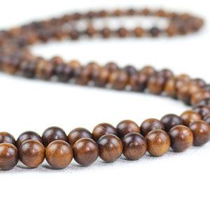 Black Rosewood 108 Bead Prayer <b>Bracelet</b> 6 8mm Round Unisex Religious Jewelry - Product Image 3