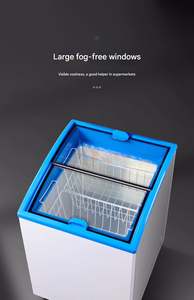 Congelador Horizontal con Puerta de Vidrio para Supermercados Pequeños, para Almacenar Helados, Agua, Bebidas, Cerveza, Alimentos, etc. - Product Image 3