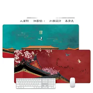 Alfombrilla de escritorio para teclado Floral de estilo chino, accesorios para Gamers grandes, decoración para PC