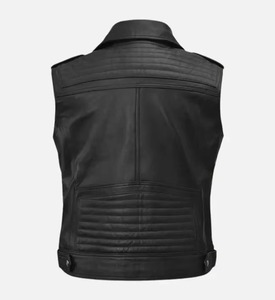 Nouveau gilet d'hiver respirant en cuir et toile pour homme, gilet de motard pour usage extérieur - Product Image 5