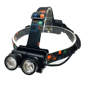 Yh3258 Dubbele Koplamp Fiets Voorlicht Led Mijnwerker Lamp