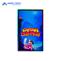 Écran tactile capacitif 21,5 24 27 32 pouces avec cadre lumineux LED PCAP Multi-touch Kiosque industriel commercial