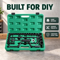 Jeu de clés à cliquet pour machines industrielles, kit d'outils robustes pour la réparation mécanique, chantier de construction, atelier