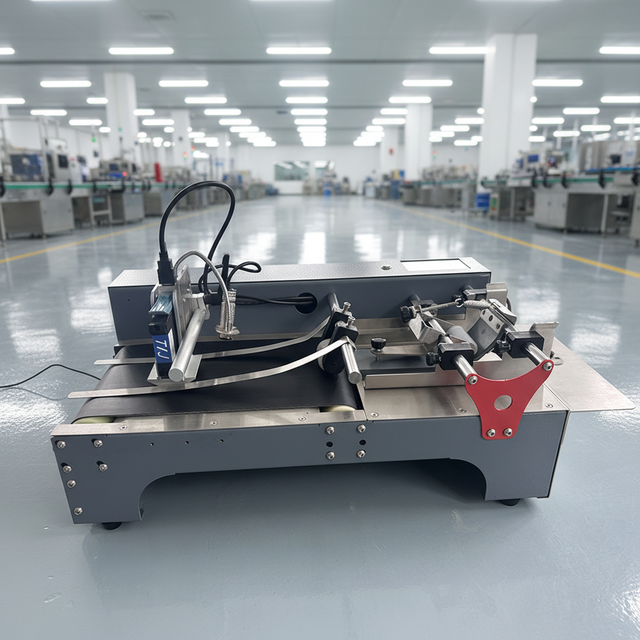 Automatic Desktop Paging Feeder with TIJ Inkjet Printer EXP MFG Date Logo QR Code Barcode Printer for Packaging Industry