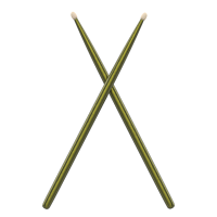 Factory Wholesale Custom Metallic Gold Green Drumsticks North American Hickory Ash Wood Drum Sticks Percussion Accessories