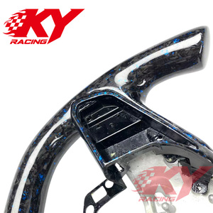 Volant de direction en fibre de carbone forgé de style course F1 personnalisé pour Chevrolet Corvette C6 C7 C8 Z06, accessoires intérieurs de voiture - Product Image 2