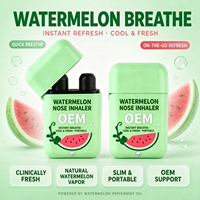 Dispositif de nettoyage nasal à double orifice avec bouchon rabattable, à base d'huiles minérales et végétales biologiques, pour inhalation, nourrissant, naturel, soulageant la congestion