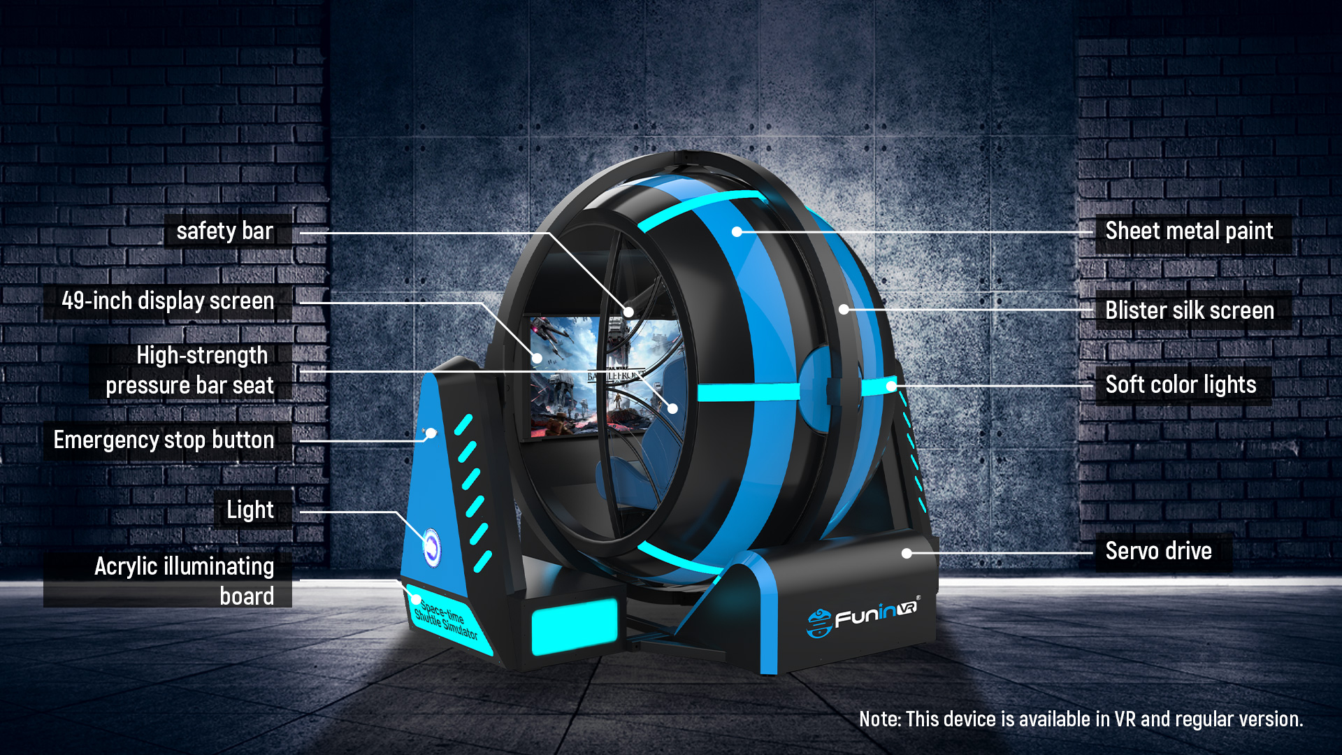 Amusement Park 9D Virtual Reality Simulator 720 Degree Vr Zone Game Machine