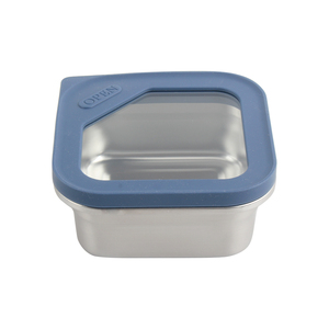 Contenedor de Alimentos Rectangular de Acero Inoxidable con Tapa de Plástico Azul Hermética a Prueba de Fugas, Lonchera de un Solo Compartimento - Product Image 2