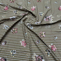 Tissu en microfibre respirant et lourd, brodé de petites fleurs dorées rayées et de sequins, brillant et luxueux, pour robes, hauts et jupes de mode