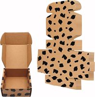 Boîtes d'emballage cadeau en papier imprimé à pois noirs de style minimaliste sur mesure, boîtes d'expédition cosmétiques, boîtes en carton ondulé