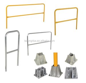 מעקה בטיחות מפלדה באורך 48 אינץ' בצבע כסף, מעקה בטיחות להולכי רגל, ספק מעקות צינורות - Product Image 6