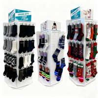 Support de Présentation de Chaussettes en Forme de Sapin de Noël Personnalisé, Moderne, Pliable, Portable, Détachable, Rotatif à 360°, Écologique, Gratuit