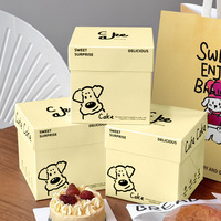 Boîtes à pâtisserie carrées de 2/3 pouces, emballages jetables à emporter pour mousse, mille-crêpes, tranches de gâteau et mini-desserts.