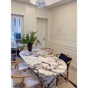 แผ่นหินอ่อน Calacatta <span class=keywords><strong>Viola</strong></span> ขนาดใหญ่สำหรับโต๊ะกาแฟโต๊ะรับประทานอาหารสร้างผลกระทบที่โดดเด่นในวิลล่าหรูและรีสอร์ทระดับไฮเอนด์ - Product Image 3