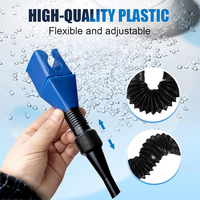 Kit d'entonnoir à huile pliable mains libres en PP souple, couleur personnalisée, avec taille sur mesure pour le remplissage et le vidage de carburant automobile
